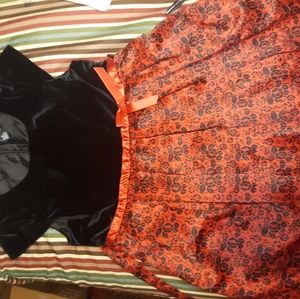 Girls Black and Red floral dress